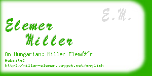 elemer miller business card